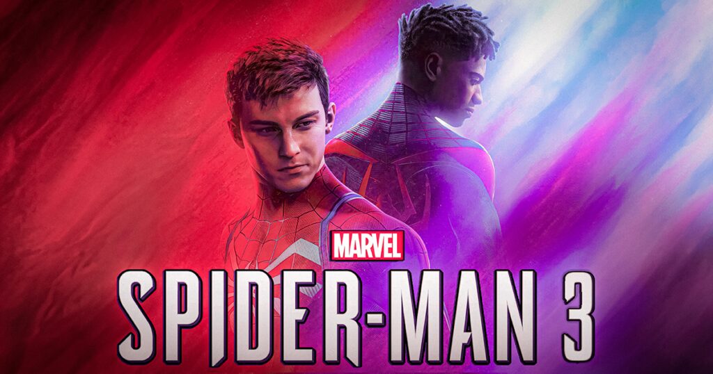 Spider-Man 3 Game banner insomniac games Peter Parker Miles Morales