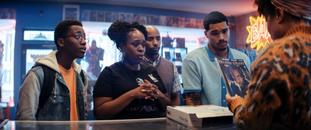 Dominic (Ramon Reed), Cherry (Bria Henderson), (Jared Leonard Robinson) and Mike (Rome Flynn) in Side Quest (Apple TV+)