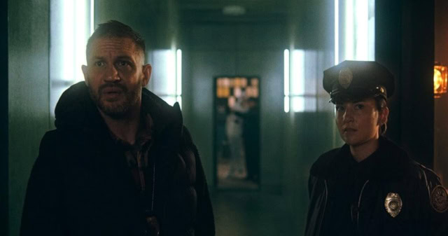 Tom Hardy and Jessie Mei Li in Havoc