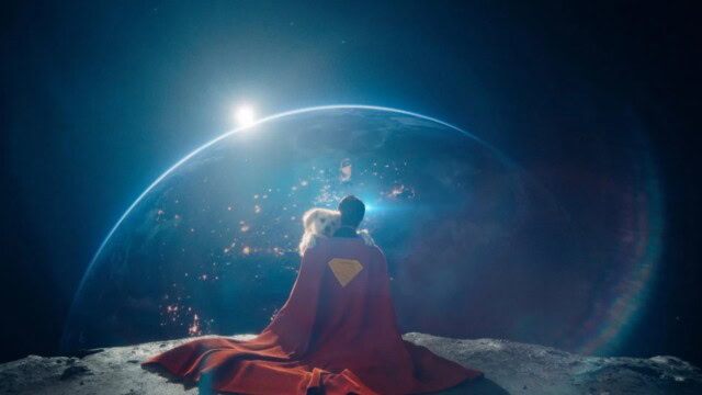 Superman & Krypto on the Moon in 'Superman'
