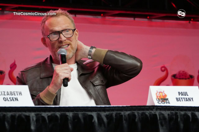 Paul Bettany on stage at L.A. Comic Con