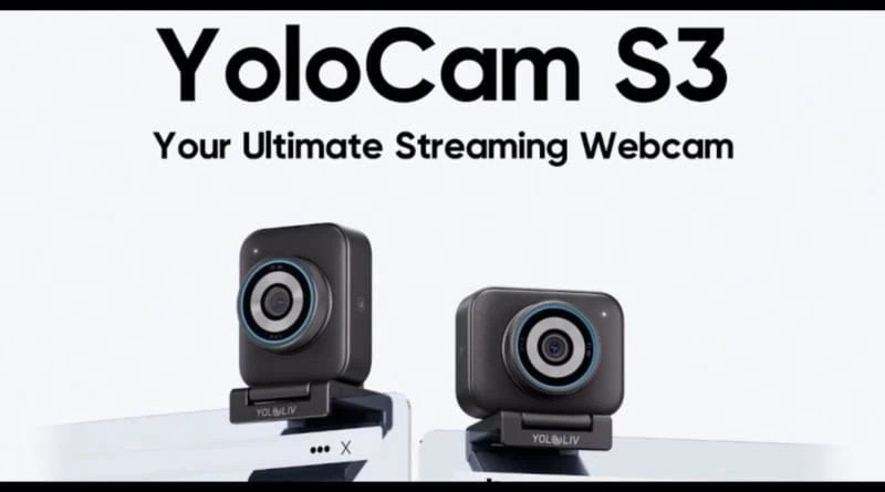 YoloCam S3 streaming webcam with dual camera setup for high-quality video recording.