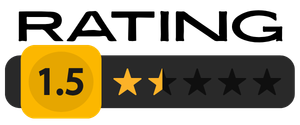 1.5 stars out of 5 rating for a review of a movie, tv show, game or book 1.5/5