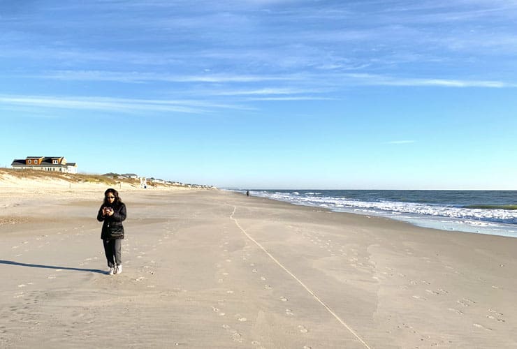Morning Walk Along Carolina Beach