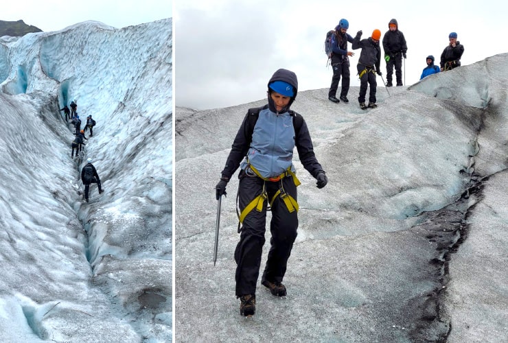 Traversing Svinafellsjökull Glacier at the Vatnajökull National Park