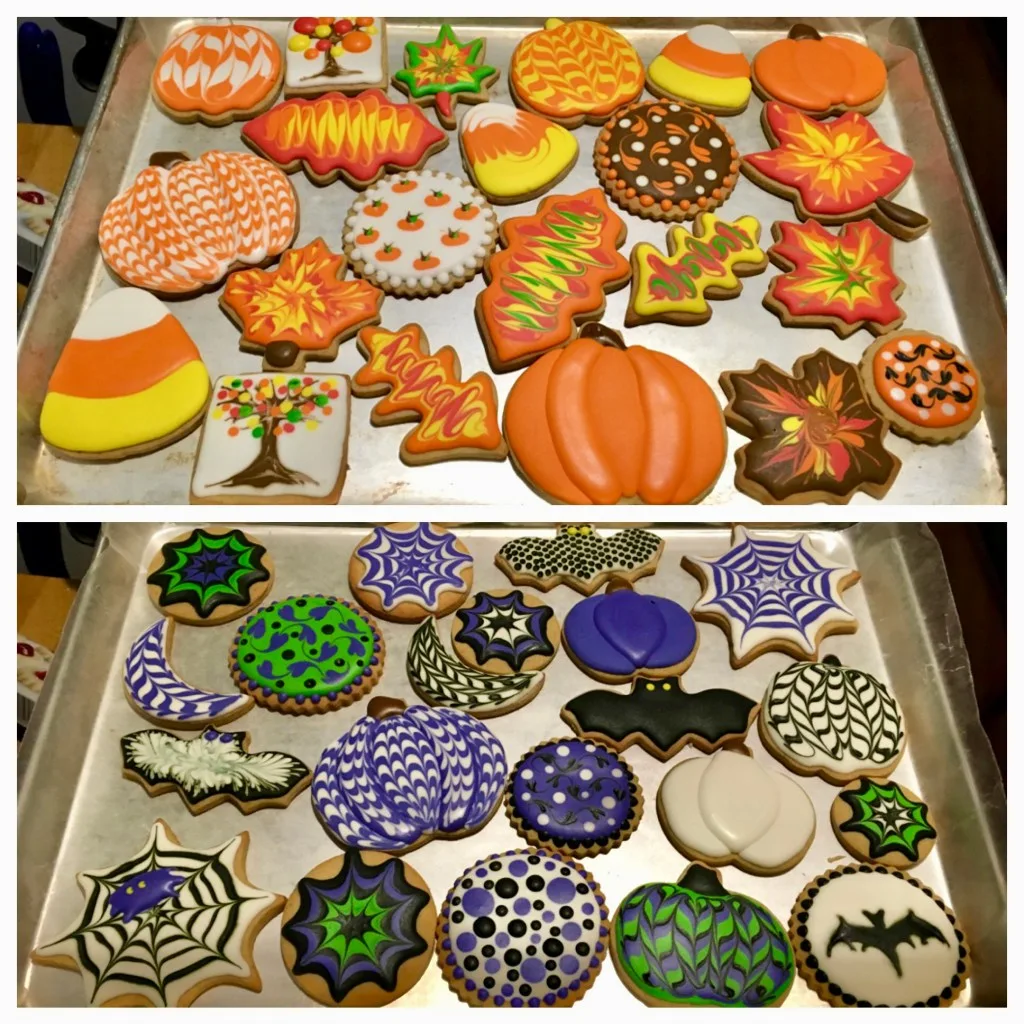 sugar cookies decorated with royal icing: royal icing cookies