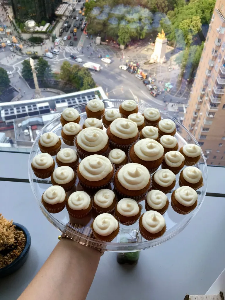 Pumpkin muffins with a cream cheese icing