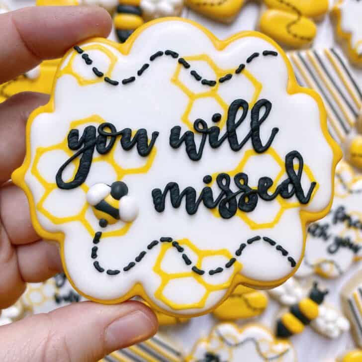 example of writing with royal icing 