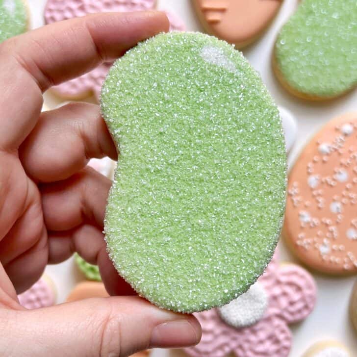 easy jelly bean easter cookies decorated with royal icing