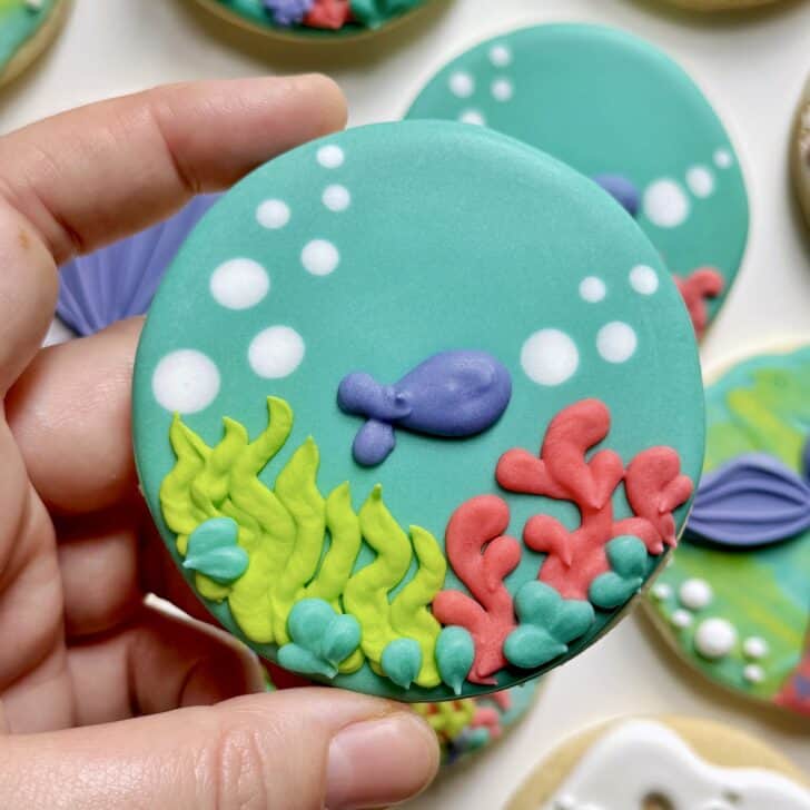 goldfish Cookies decorated with royal icing