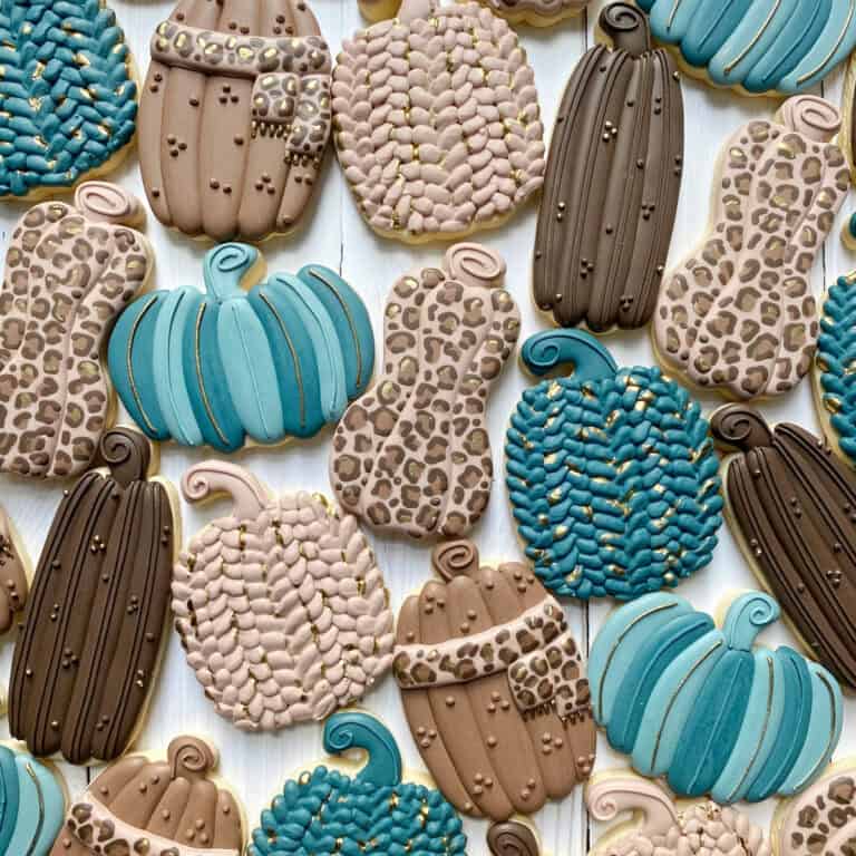 Pumpkin Royal Icing Cookies