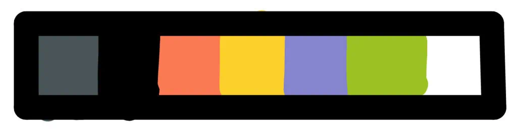 color palette for candy corn sugar cookies