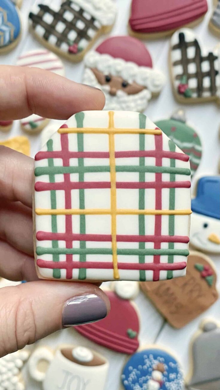 Plaid Christmas Cookies