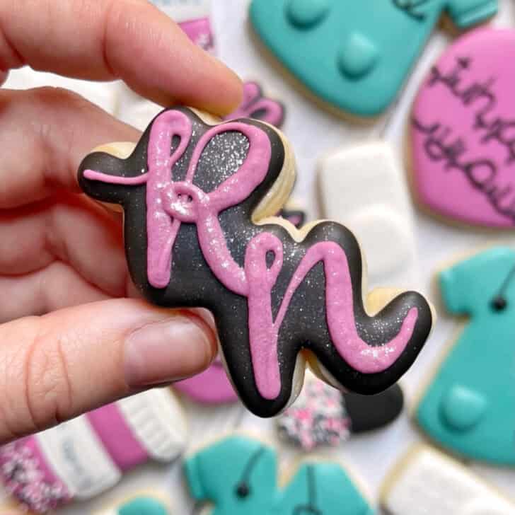 RN cookies decorated with royal icing