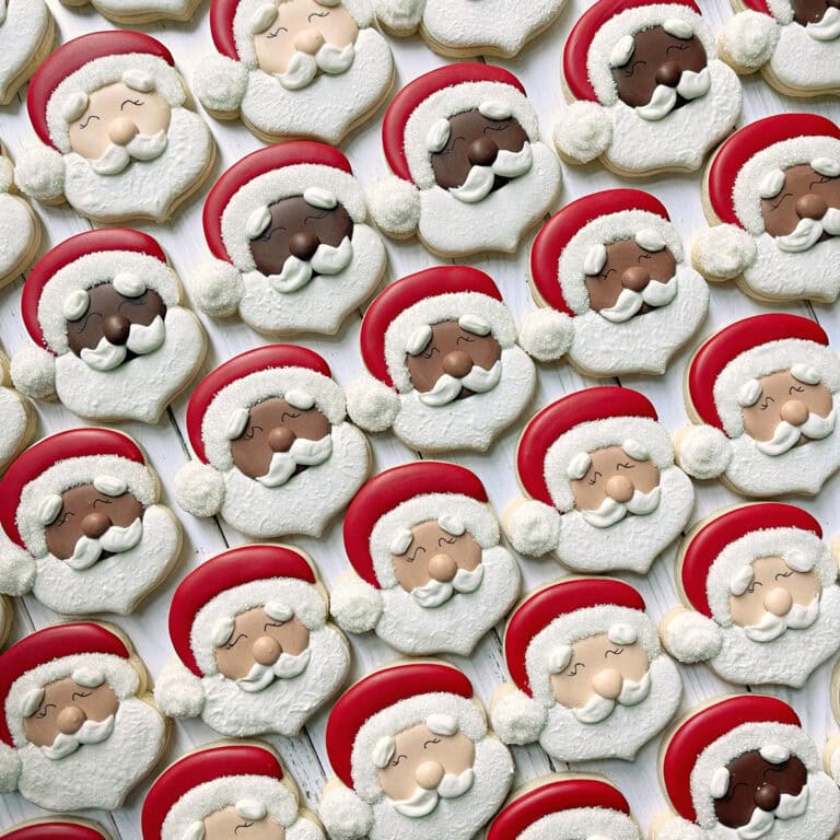 Diverse Santa Sugar Cookies