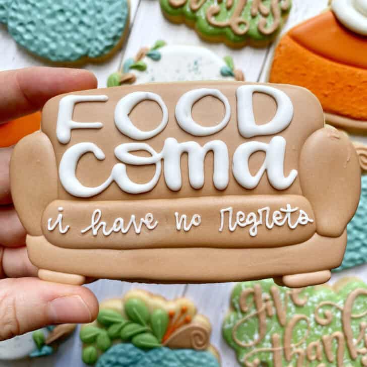 couch Cookies decorated with royal icing