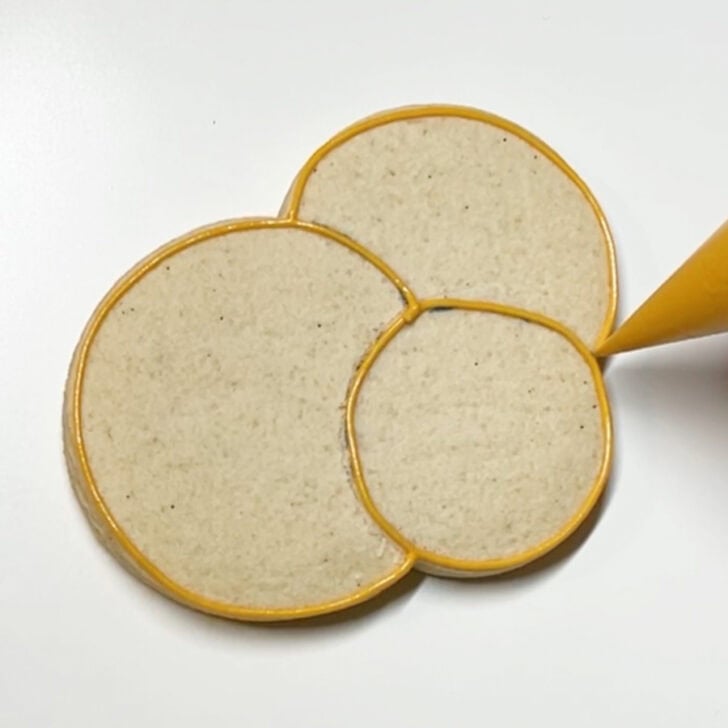 Step-by-step decorating instructions for how to decorate Hanukkah gelt cookies with royal icing