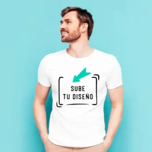 Camiseta personalizada blanca unisex en oferta desde 4,50 € + IVA con impresión incluida