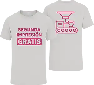 Camiseta personalizada con impresión DTF frontal y trasera, promoción de segunda impresión gratis.