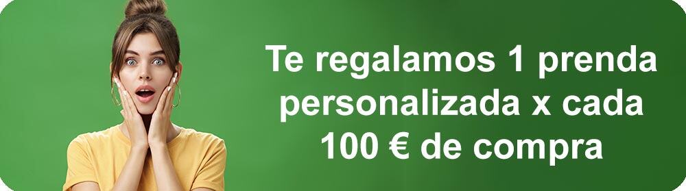 Te regalamos 1 prenda personalizada gratis por cada 100 € en tu carro en The Great Cosmos