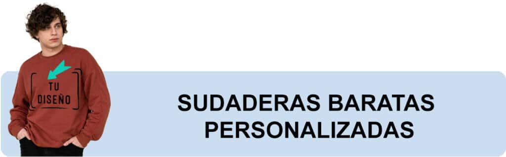 Sudadera barata personalizada con logo en el pecho, ejemplo real.