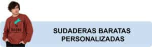 Sudadera barata personalizada con logo en el pecho, ejemplo real.