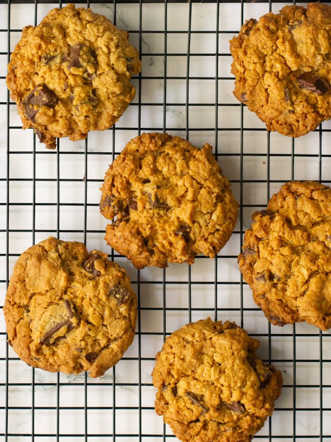 עוגיות שיבולת שועל שוקולד צ'יפס