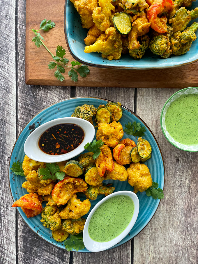 פאקורה - ירקות בטמפורה של קמח חומוס