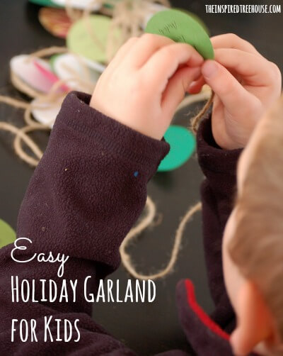 easy crafts for kids holiday garland 1 title