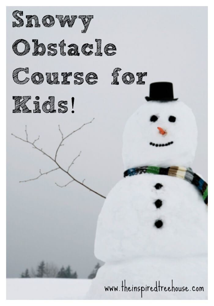 snowy obstacle course for kids