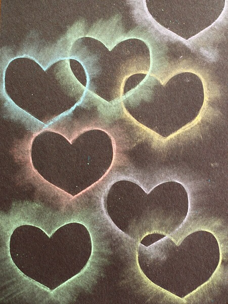 Buggy and Buddy chalk hearts