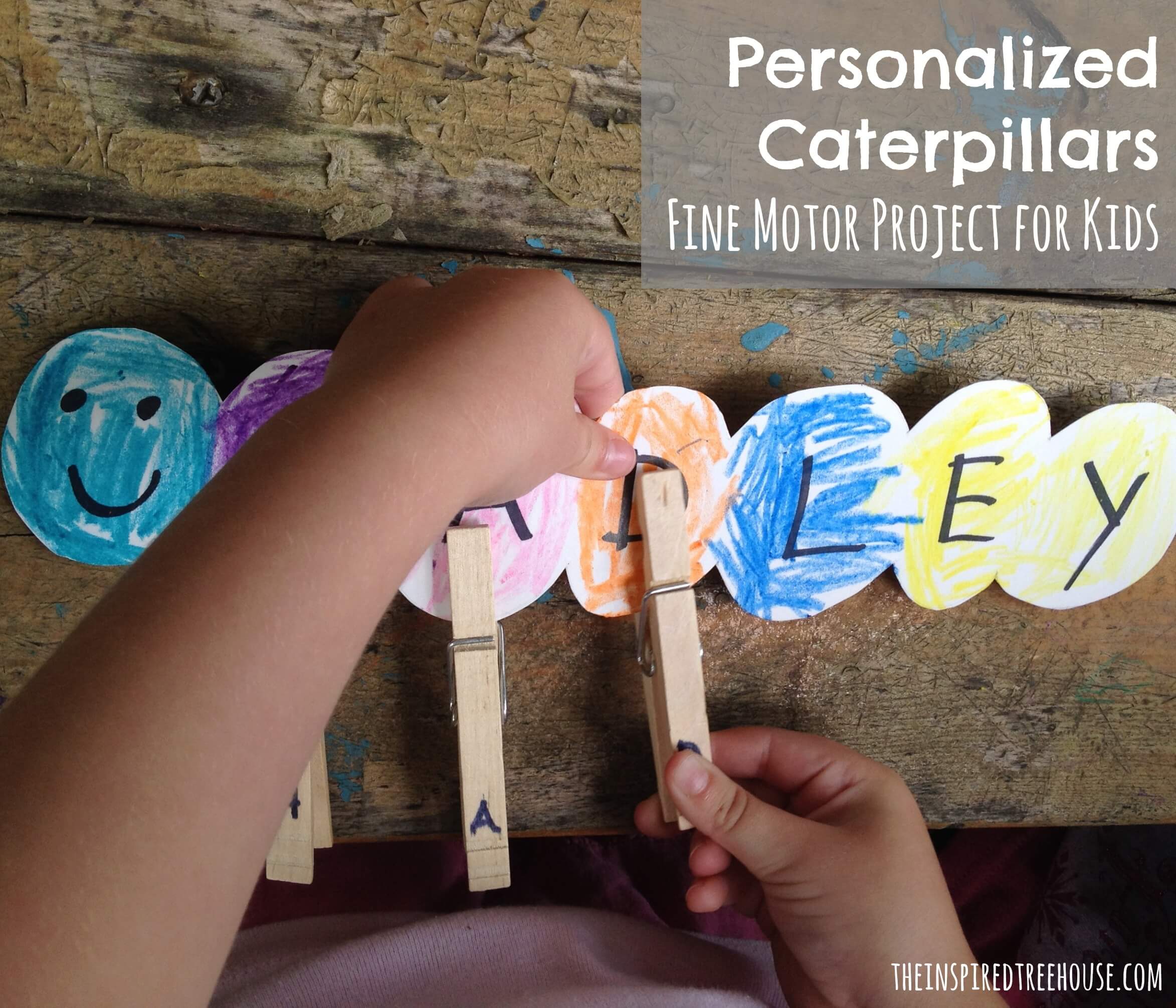 name craft for kids caterpillars