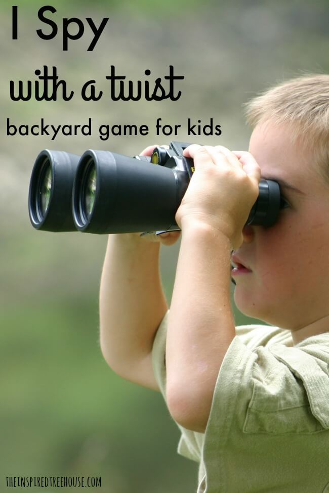 The Inspired Treehouse - Kids will love this new twist on an old favorite - I Spy! Add this to your list of backyard games this summer!