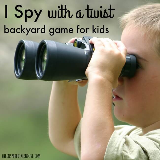 The Inspired Treehouse - Kids will love this new twist on an old favorite - I Spy! Add this to your list of backyard games this summer!