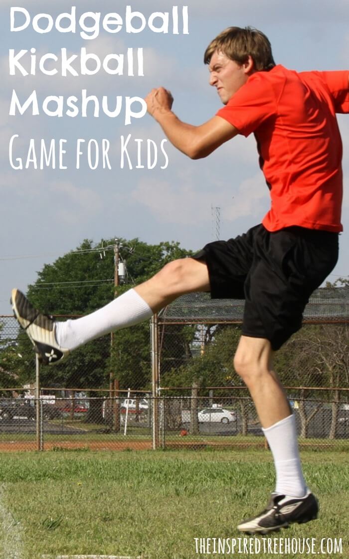 gross motor activities dodgeball kickball mashup image