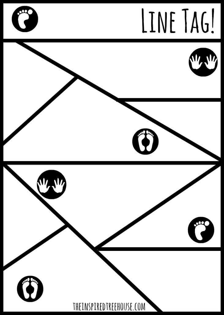 gross motor activities line tag graphic