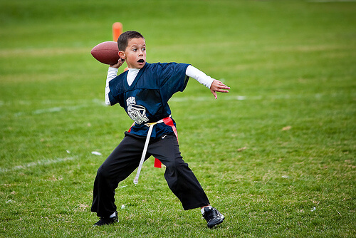 fine motor activities football pass routes