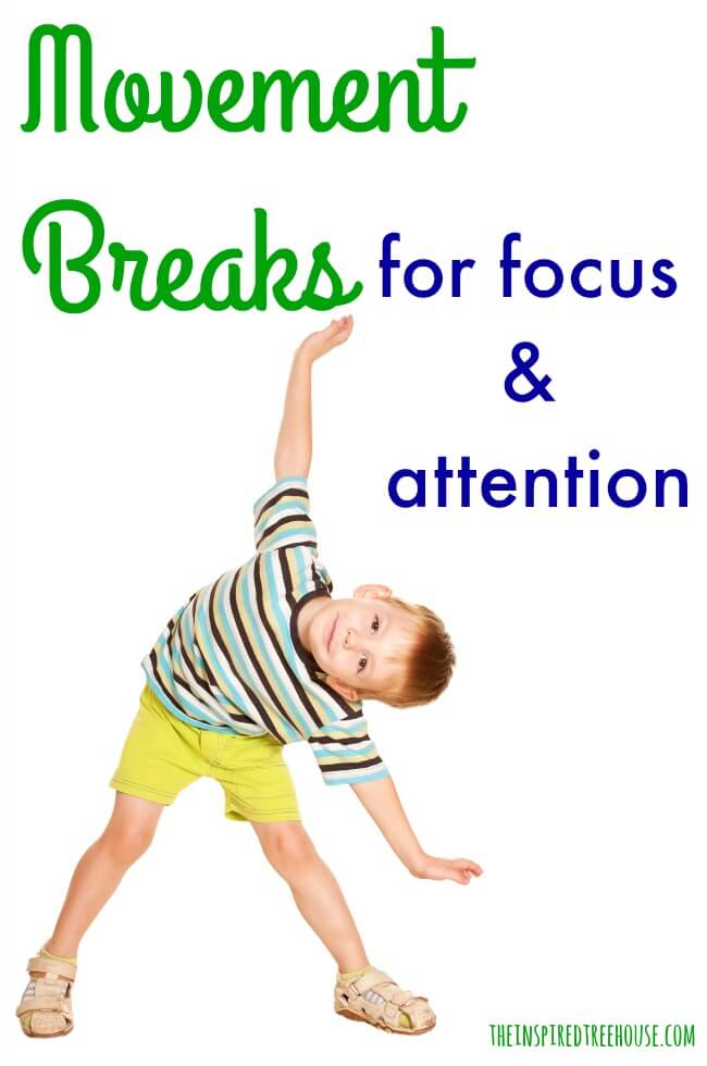 The Inspired Treehouse - Use these fun movement break ideas to keep kids active, focused, and engaged in the classroom or during homework!