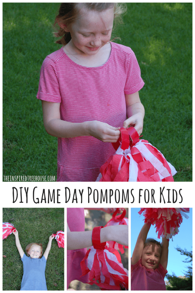 activities for kids DIY Game Day Pompoms for Kids