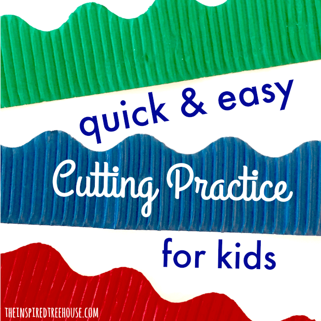 The Inspired Treehouse - Looking for a really fun and easy way to give kids some practice with scissors? Check out this activity!