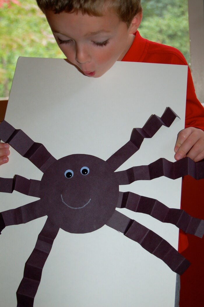 finn spider halloween craft