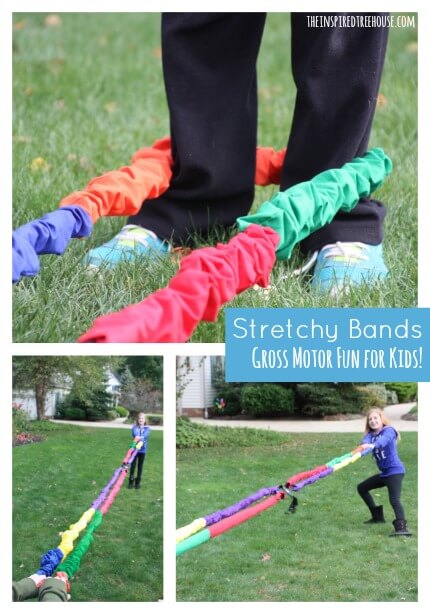 gross motor activities stretchy bands title