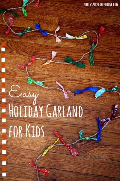 easy crafts for kids holiday garland title