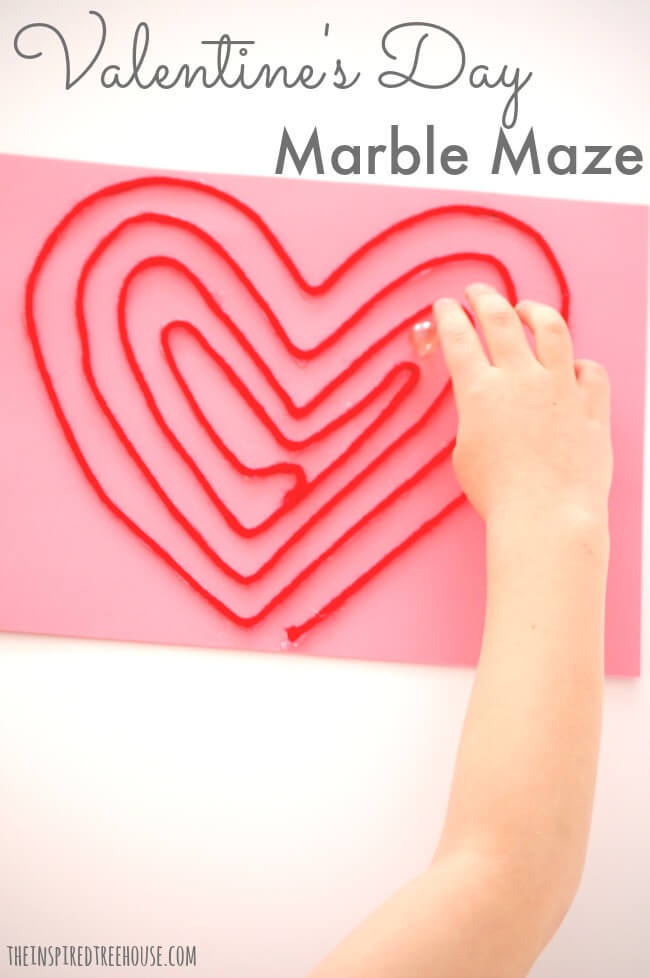 valentine crafts marble maze pin