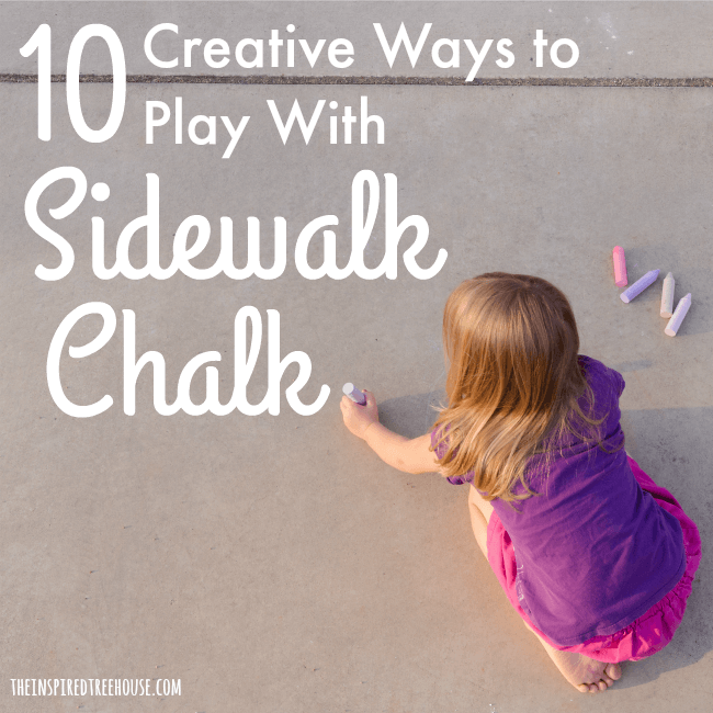 The Inspired Treehouse - Unique ideas for using sidewalk chalk to enhance fine motor skills.