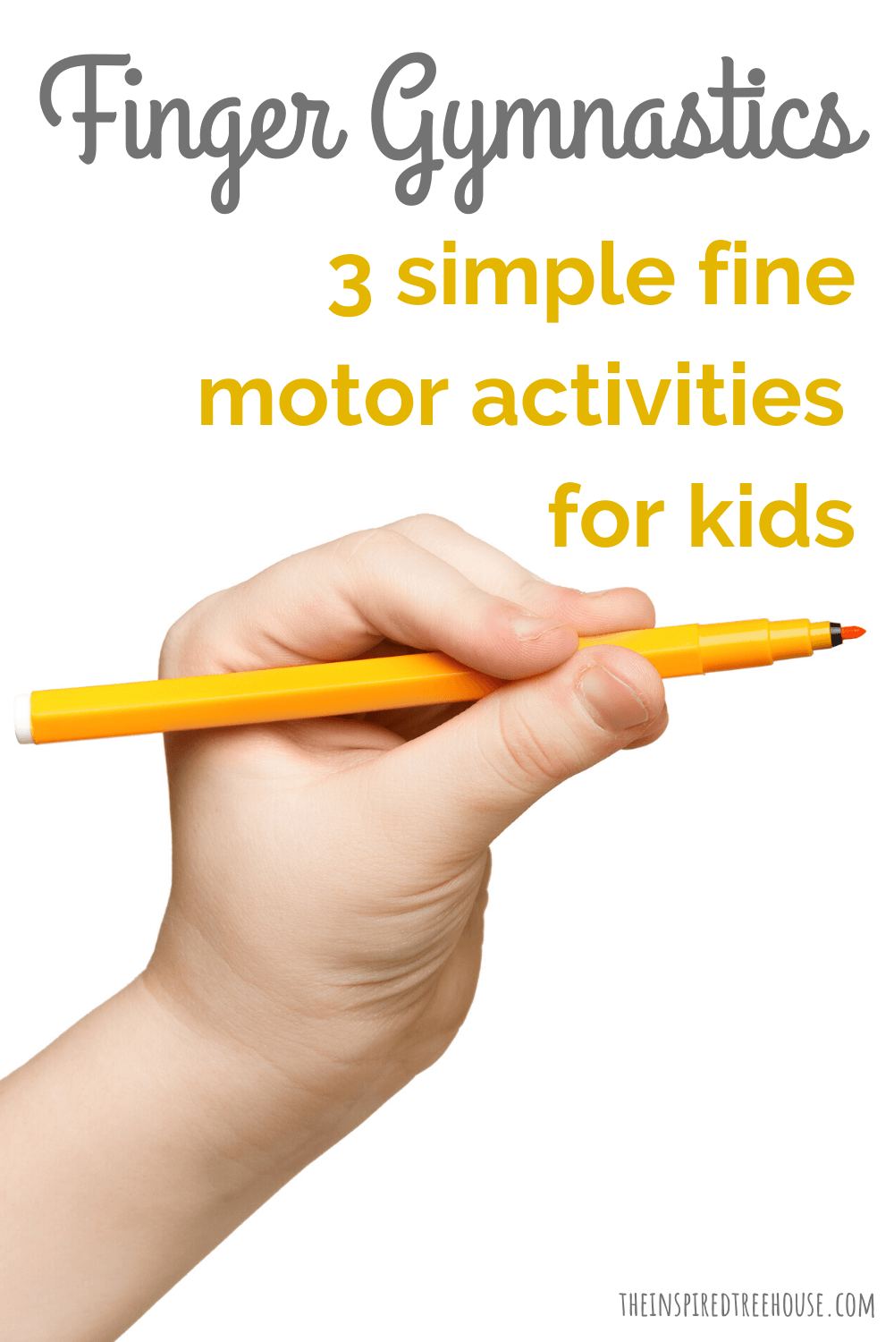 kids hand with pencil