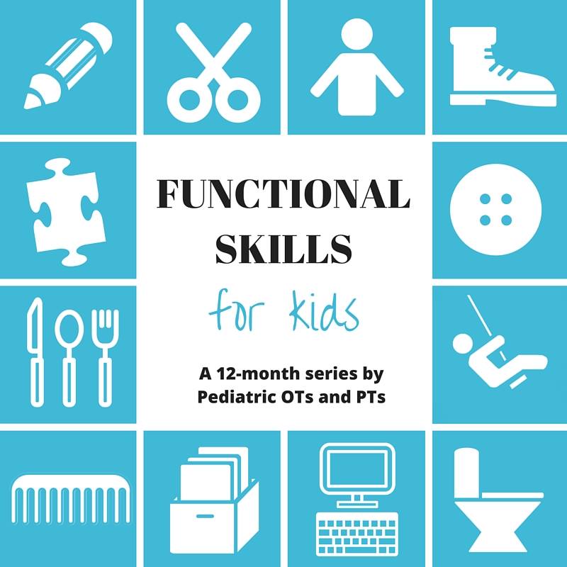 functional skills for kids blog hop image