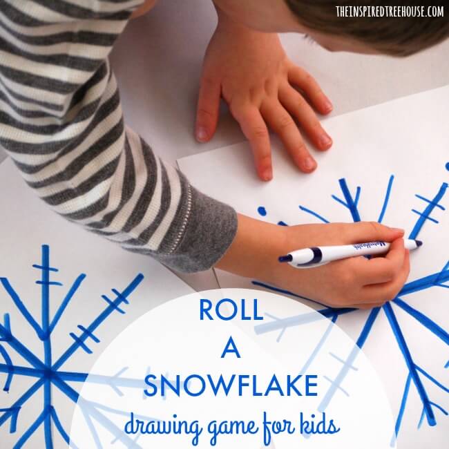 easy snowflake drawing for kids