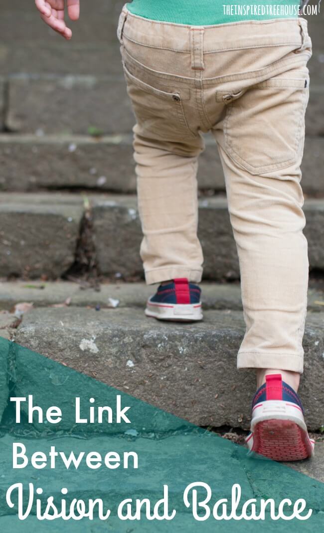 The Inspired Treehouse - Learn more about the link between vision and balance from a pediatric physical therapist's point of view.