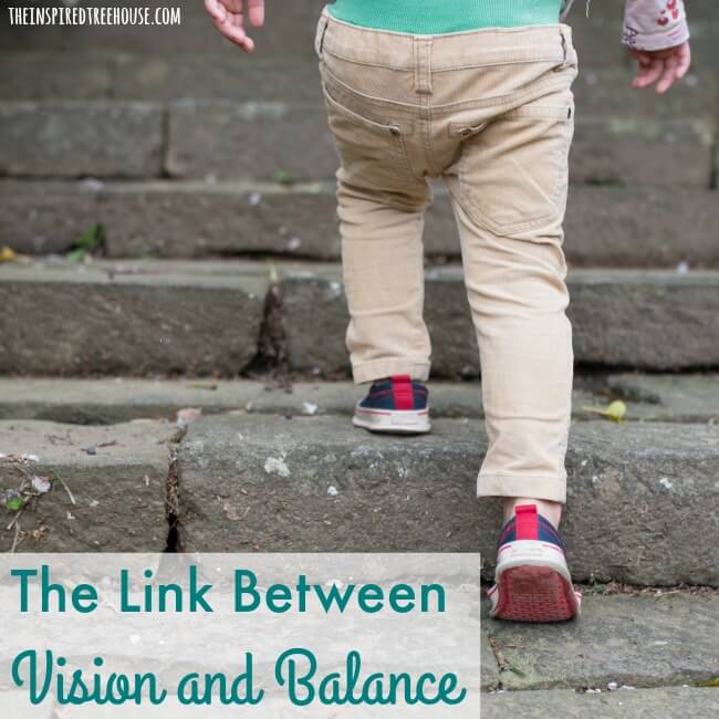The Inspired Treehouse - Learn more about the link between vision and balance from a pediatric physical therapist's point of view.